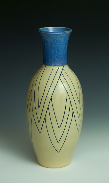 Hohn Indigo Leaf Vase