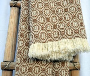 Culevski Single Rosenkransen Wool Blanket in Tan