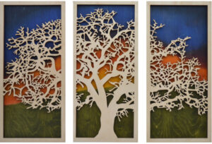 DeGuire Trees at Sunset Triptych