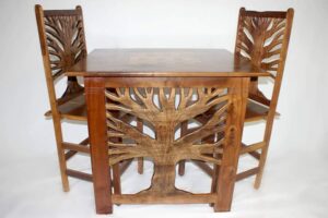 Shotton Tree of life Chess Table and Chairs