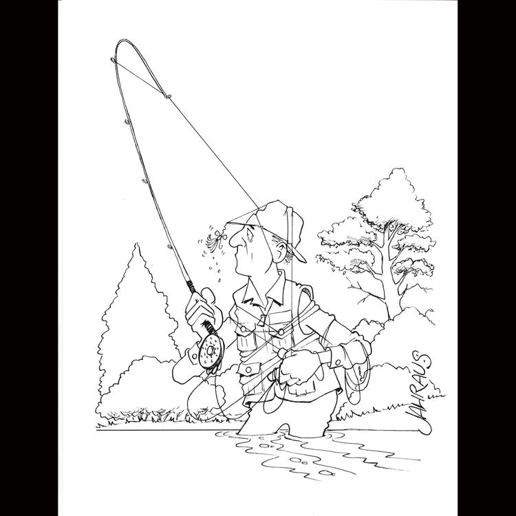 drawing-Jon-Jahraus-Flyfisherman-midwest-salute