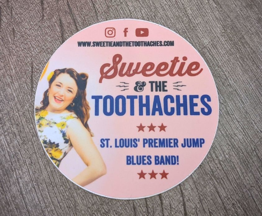 sweetie and the toothaches sticker
